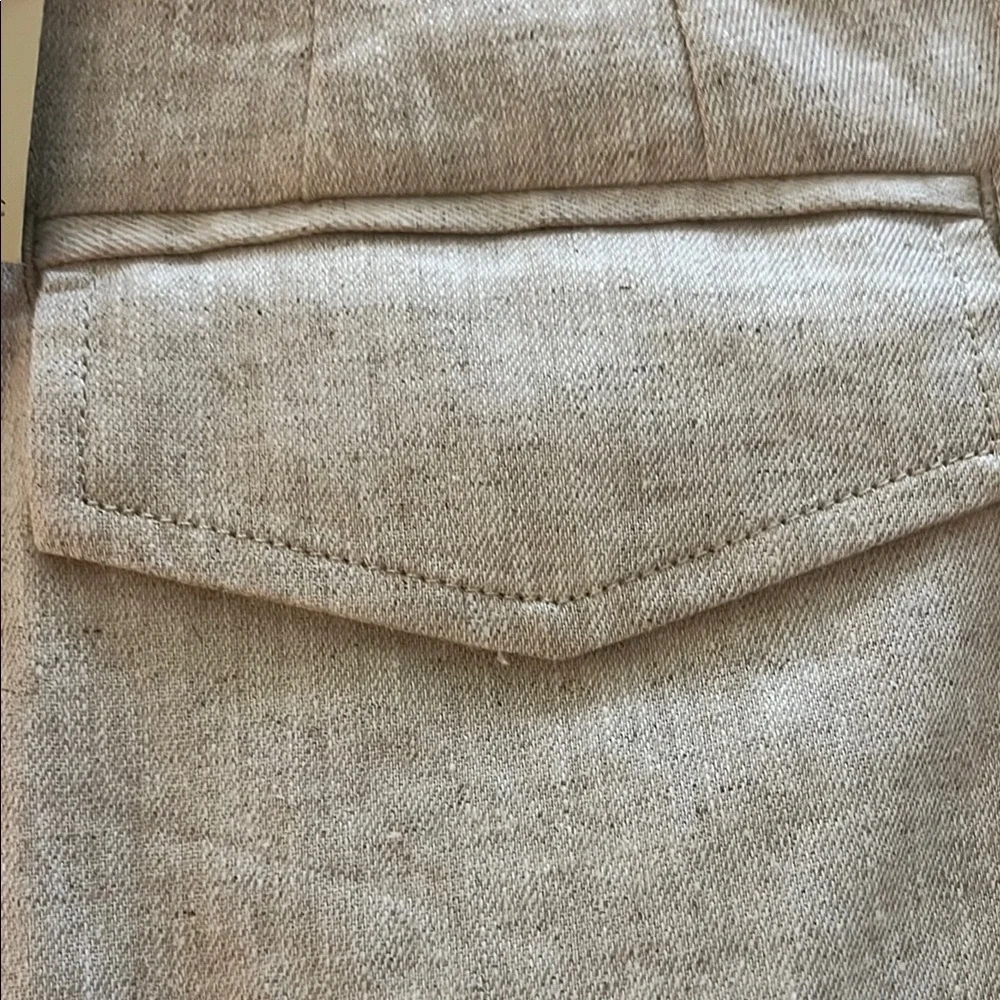 Banana Republic Petite High-Waist Pleated Trousers — Light Beige